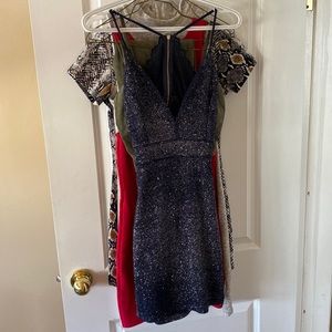 Navy blue mini dress